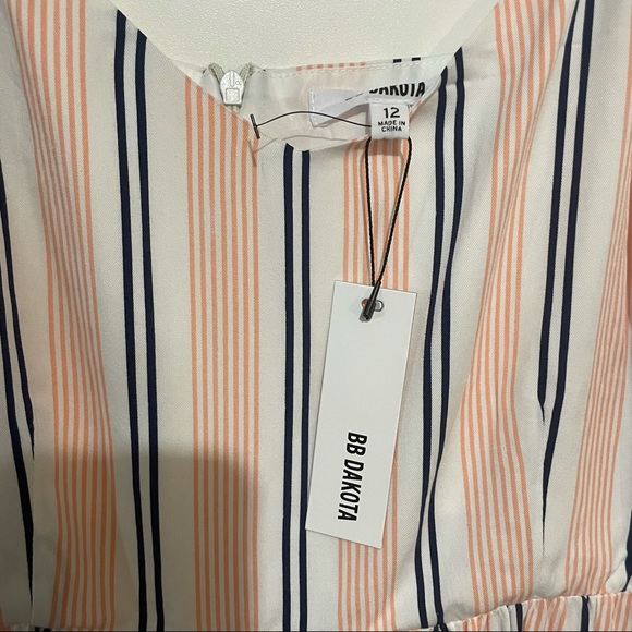 BB Dakota Lilla Striped Mini Sundress Size 12 - Picture 7 of 11